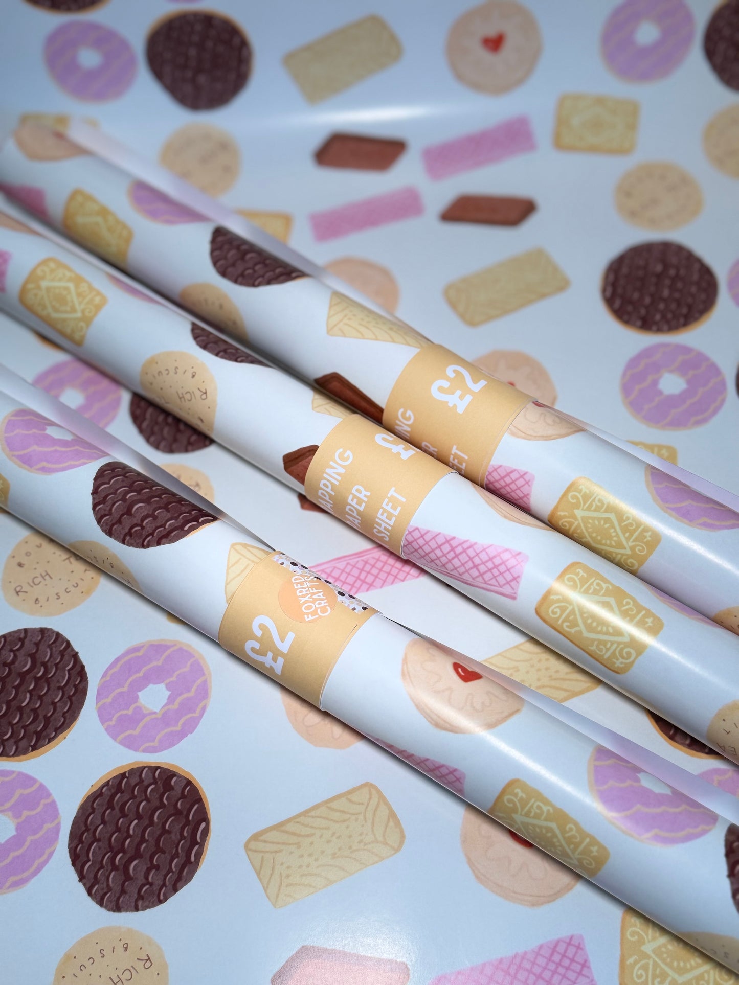 Favourite Biscuit Gift Wrap Sheet