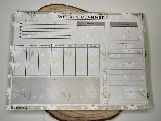 A4 Daisy Weekly Planner Notepad