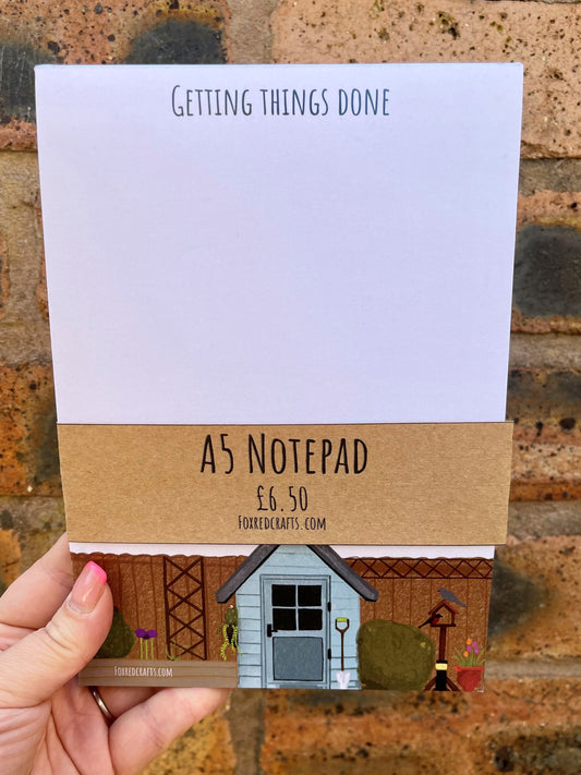 A5 Garden Shed Notepad