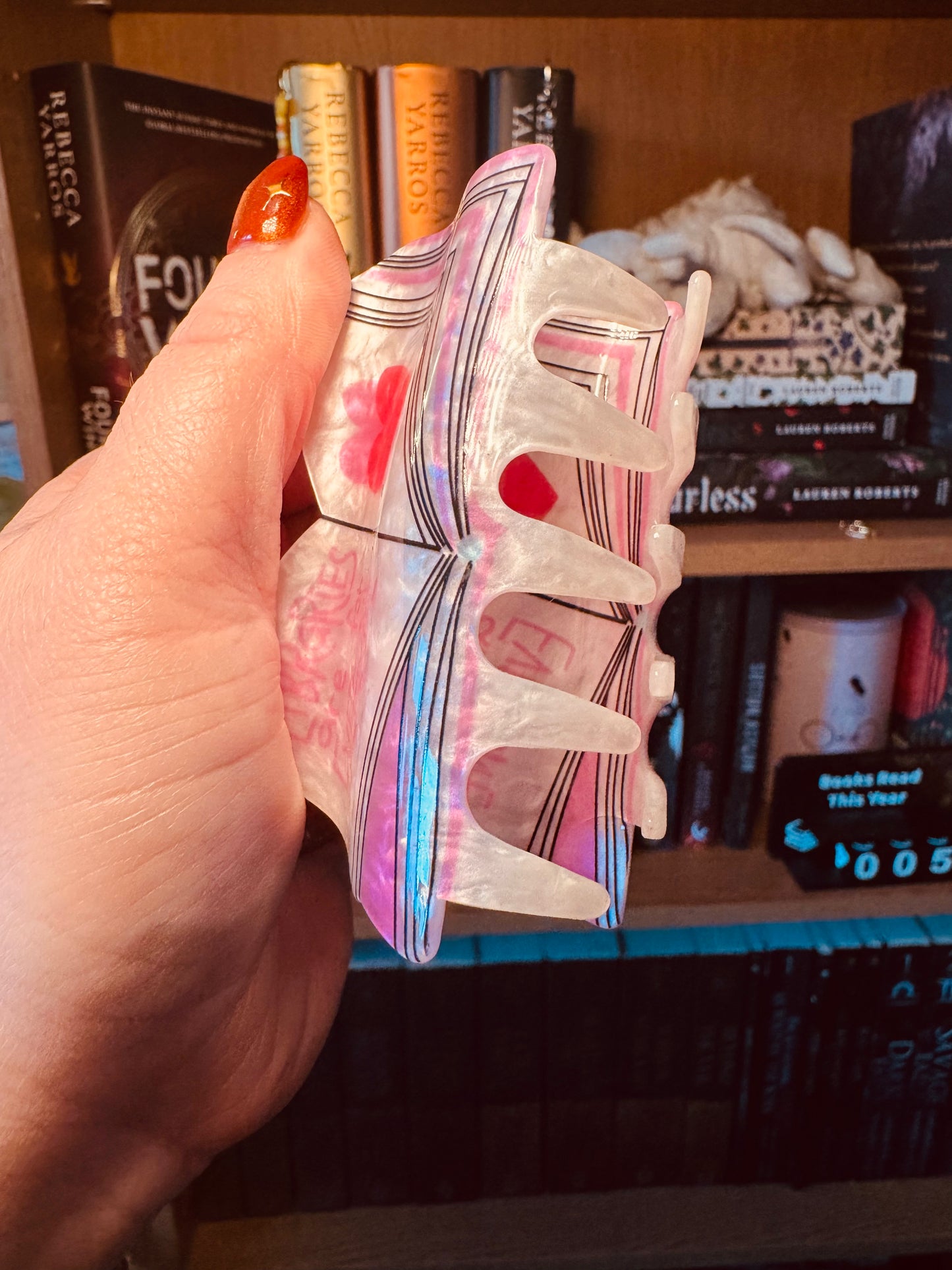 Heart Book Claw Clip