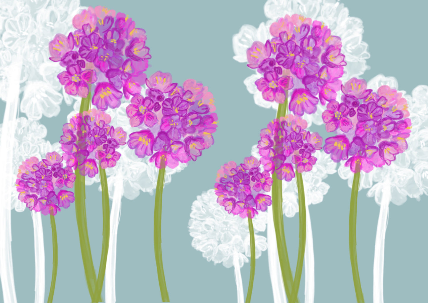 A4 Sea Thrift Print